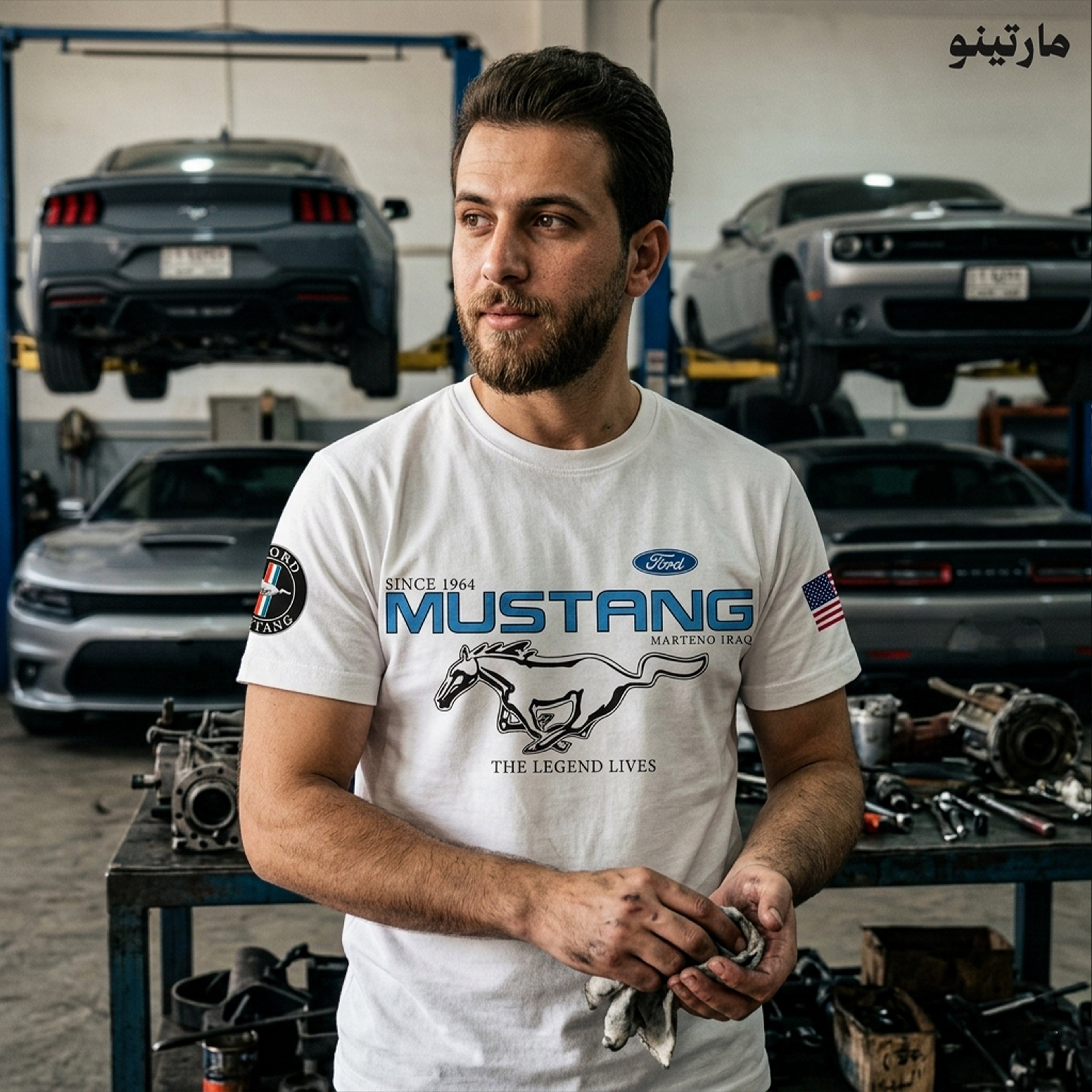 FORD MUSTANG موستانك أبيض